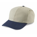 Heavy Brushed Cotton Twill Cap w/ 6 Panel